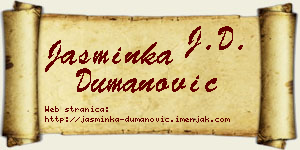 Jasminka Dumanović vizit kartica